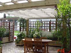Toldos para pérgola: Corredero de ondas
